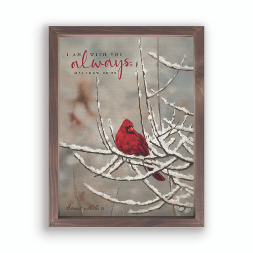 P. Graham Dunn Festive Farmhouse Collection Framed Linen Art - I Am With You Always