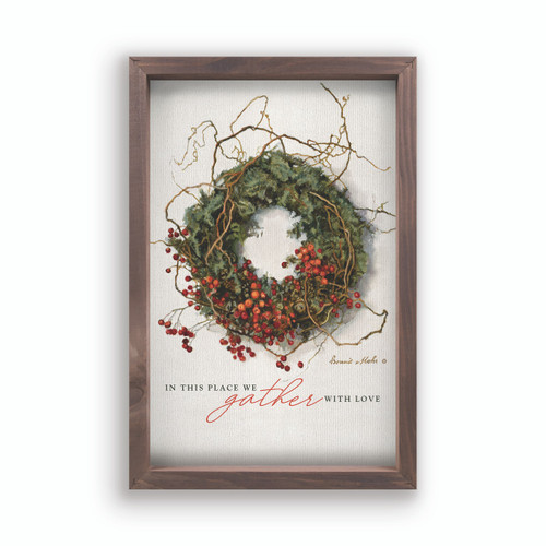 P. Graham Dunn Festive Farmhouse Collection Framed Linen Art - In This Place