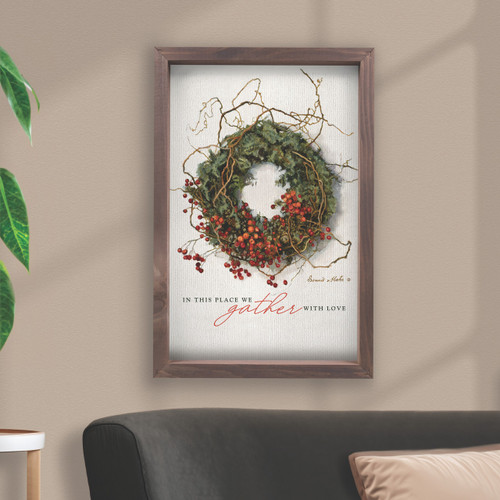 p. graham dunn Festive Farmhouse Collection Framed Linen Art - In This Place