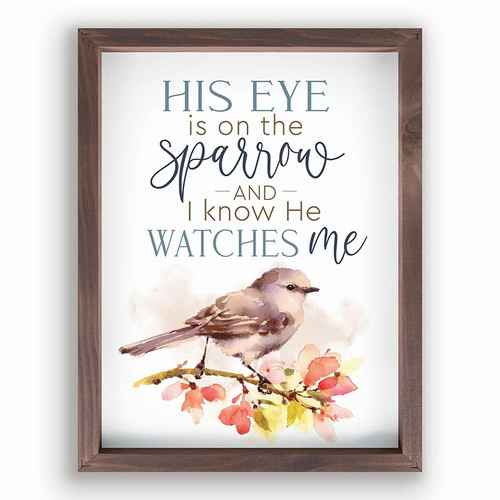 p. graham dunn Framed Art - His Eye is on the Sparrow - Portrait