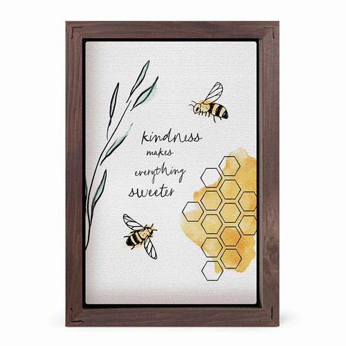 P. Graham Dunn Framed Linen Art - Kindness Makes Everything Sweeter