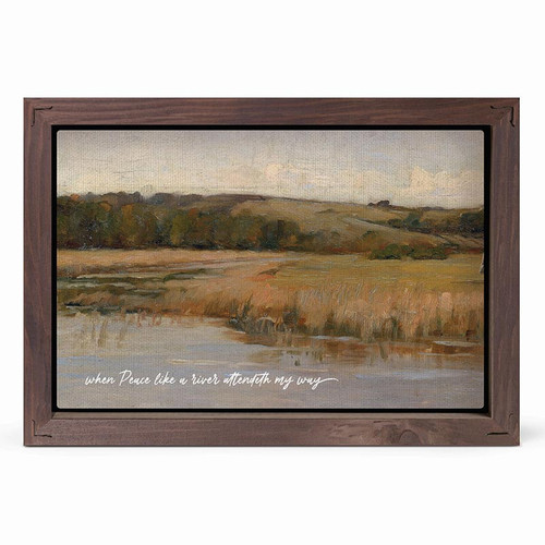 P. Graham Dunn Framed Linen Art - When Peace Like A River