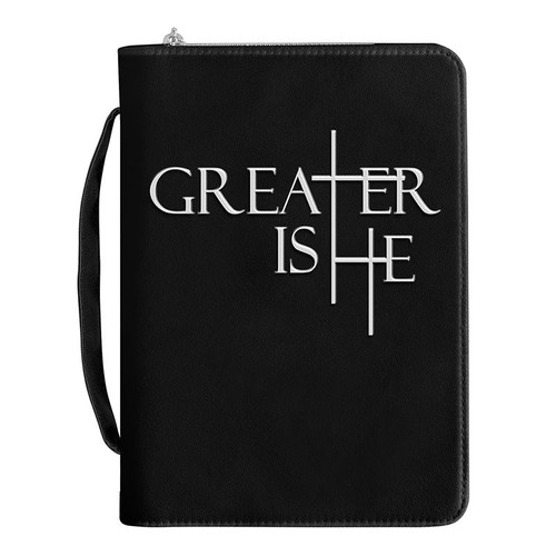 p. graham dunn Greater Is He Collection Faux Leather Bible Cover