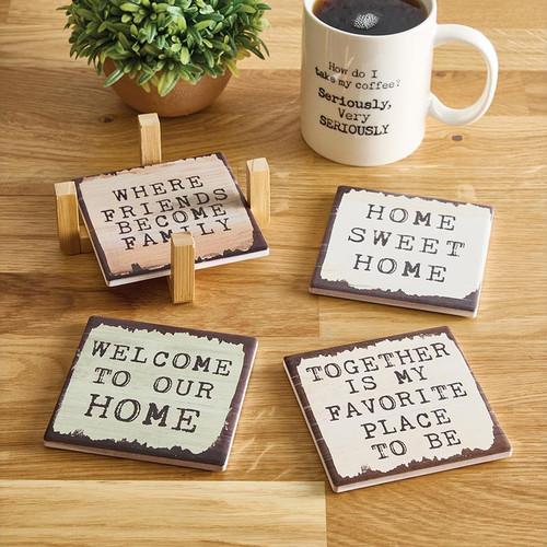 P. Graham Dunn Happy Thoughts Collection Coaster - 4/pk