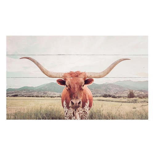 p. graham dunn Heartland Home Collection Pallet Sign - Longhorn