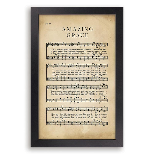 P. Graham Dunn Hymns Of Our Heritage Collection Framed Art - Amazing Grace - 25" H