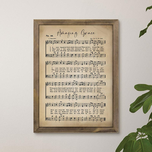 p. graham dunn Hymns Of Our Heritage Collection Framed Art - Amazing Grace - 16.75"H