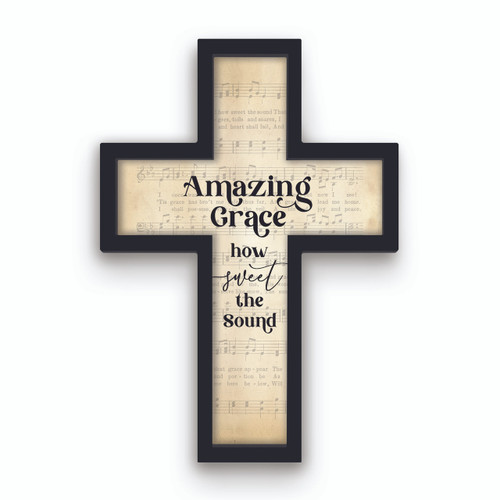 P. Graham Dunn Hymns Of Our Heritage Collection Framed Cross - Amazing Grace How Sweet The Song