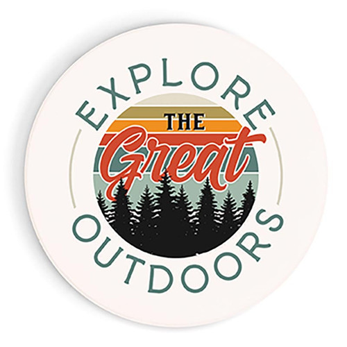 P. Graham Dunn Lake And Lodge Collection Car Coasters (Retail Pack) - Explore The Great Outdoors