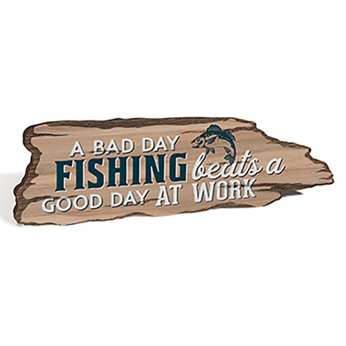 P. Graham Dunn Lake & Lodge Collection Barky Sign - A Bad Day Fishing