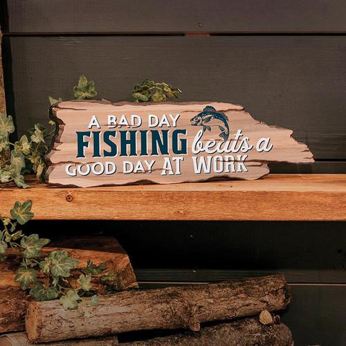 p. graham dunn Lake & Lodge Collection Barky Sign - A Bad Day Fishing