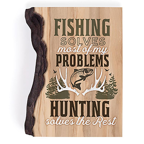 P. Graham Dunn Lake & Lodge Collection Barky Sign - Fishing Solves