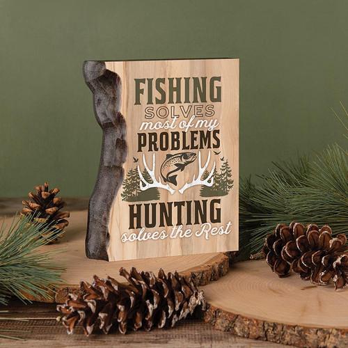 p. graham dunn Lake & Lodge Collection Barky Sign - Fishing Solves