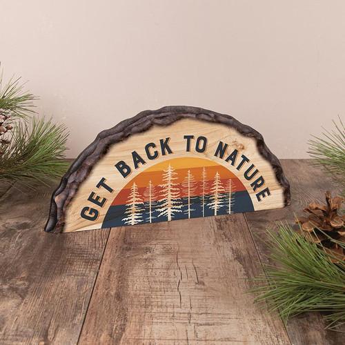 p. graham dunn Lake & Lodge Collection Barky Sign - Get Back To Nature
