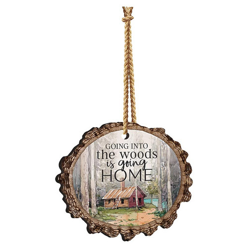 p. graham dunn Lake & Lodge Collection Barky Sign - Going Into The Woods Ornament