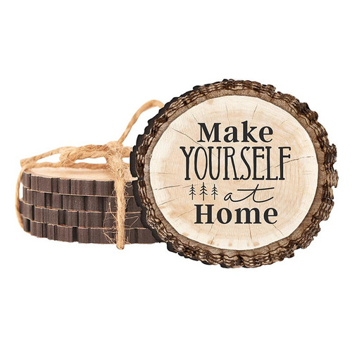 p. graham dunn Lake & Lodge Collection Barky Sign - Make Yourself Coaster Set - 4/pk