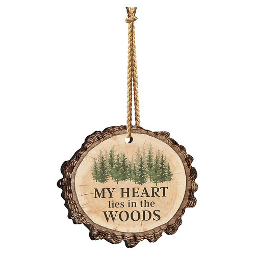 p. graham dunn Lake & Lodge Collection Barky Sign - My Heart Lies Ornament