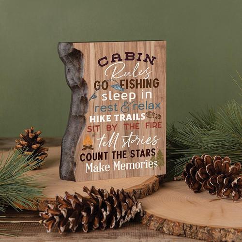 p. graham dunn Lake & Lodge Collection Barky Sign - Rules