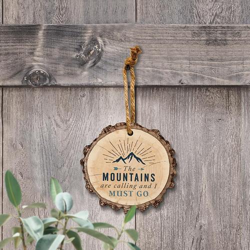 P. Graham Dunn Lake & Lodge Collection Barky Sign - The Mountains Ornament