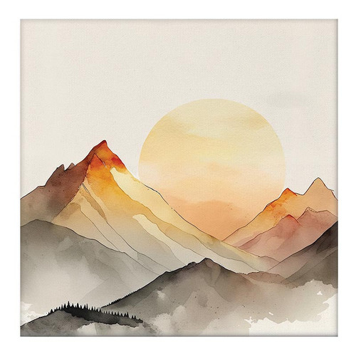 P. Graham Dunn Lake & Lodge Collection Canvas - Sun And Mountains