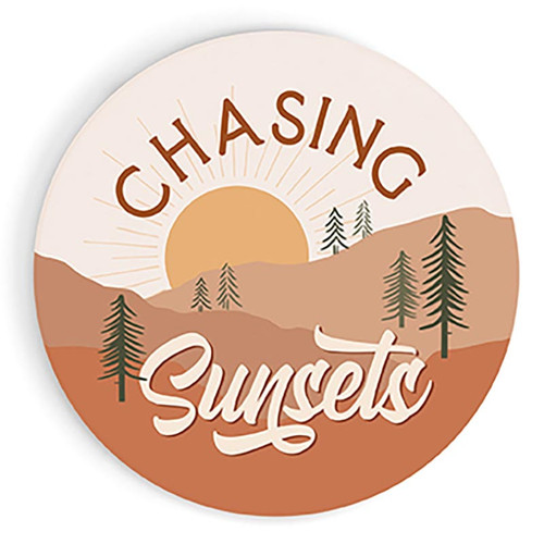 P. Graham Dunn Lake & Lodge Collection Car Coaster (Retail Pack) - Chasing Sunsets