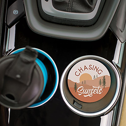 p. graham dunn Lake & Lodge Collection Car Coaster (Retail Pack) - Chasing Sunsets