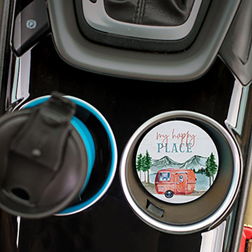 p. graham dunn Lake & Lodge Collection Car Coaster (Retail Pack) - My Happy Place