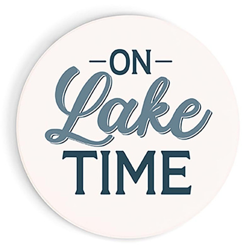 P. Graham Dunn Lake & Lodge Collection Car Coaster (Retail Pack) - On Lake Time