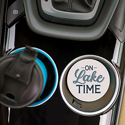 P. Graham Dunn Lake & Lodge Collection Car Coaster (Retail Pack) - On Lake Time