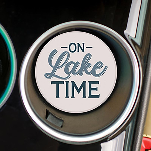 p. graham dunn Lake & Lodge Collection Car Coaster (Retail Pack) - On Lake Time