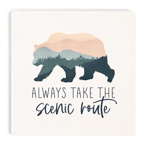 p. graham dunn Lake & Lodge Collection Coaster - Always Take The Scenic Route