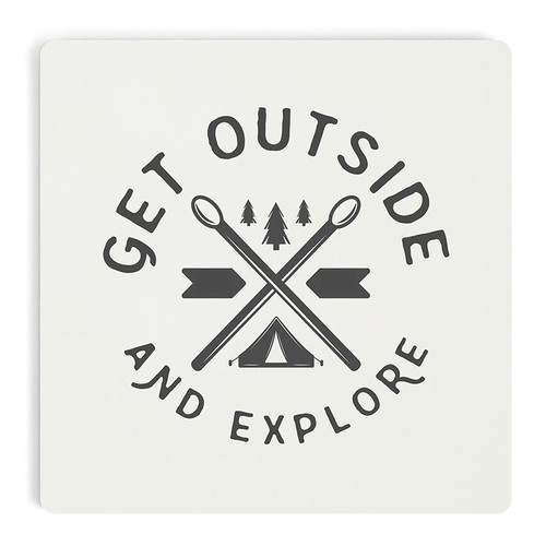 p. graham dunn Lake & Lodge Collection Coaster - Get Outside
