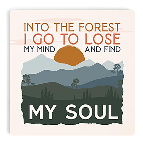 p. graham dunn Lake & Lodge Collection Coaster - Into The Forest