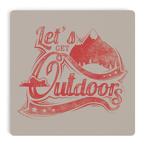 p. graham dunn Lake & Lodge Collection Coaster - Let's Get Outdoors
