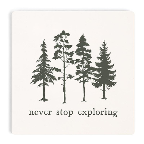 P. Graham Dunn Lake & Lodge Collection Coaster - Never Stop Exploring