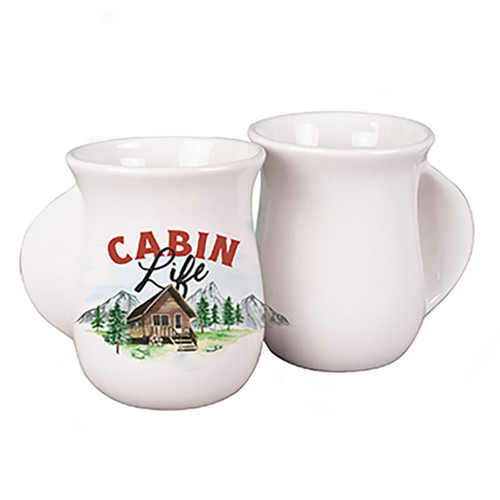 p. graham dunn Lake & Lodge Collection Handwarmer Mug - Cabin Life