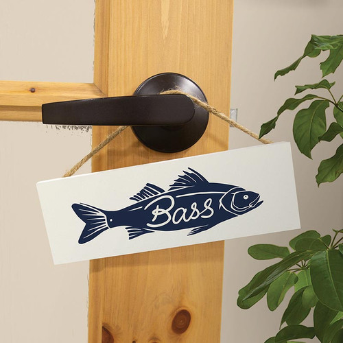 p. graham dunn Lake & Lodge Collection Hanging Sign - Bass