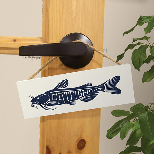 p. graham dunn Lake & Lodge Collection Hanging Sign - Catfish