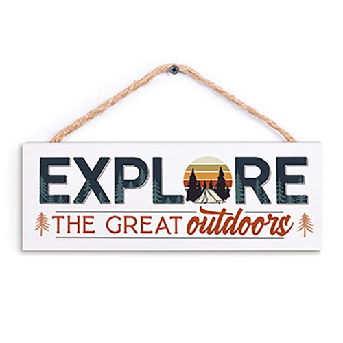 P. Graham Dunn Lake & Lodge Collection Hanging Sign - Explore