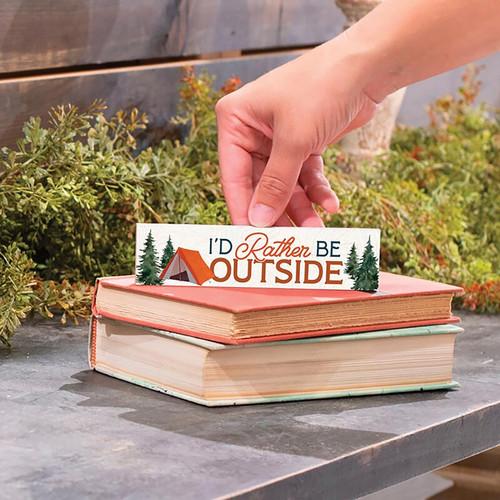 p. graham dunn Lake & Lodge Collection Hanging Sign - I'd Rather Be Outside