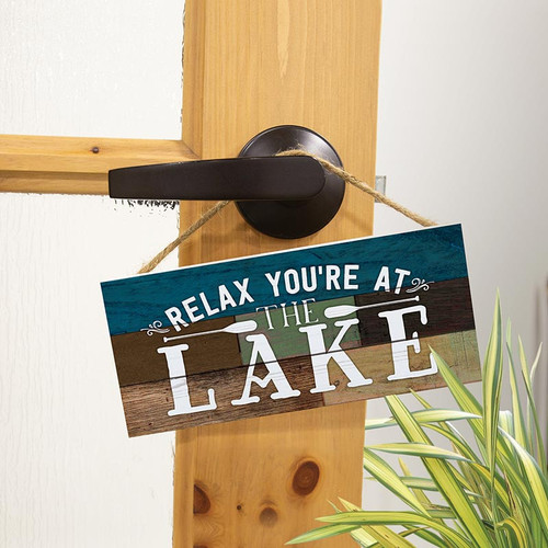 p. graham dunn Lake & Lodge Collection Hanging Sign - Relax You're At The Lake