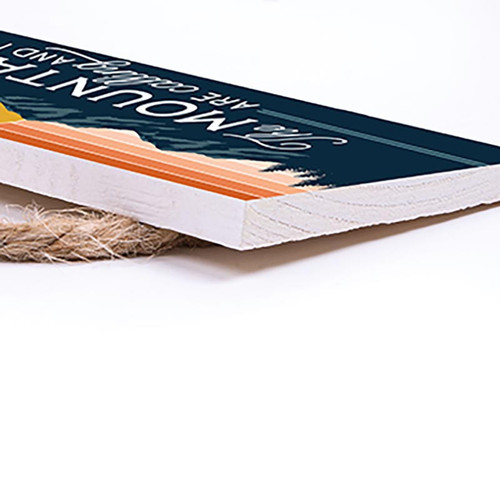 P. Graham Dunn Lake & Lodge Collection Hanging Sign - The Mountains Are Calling