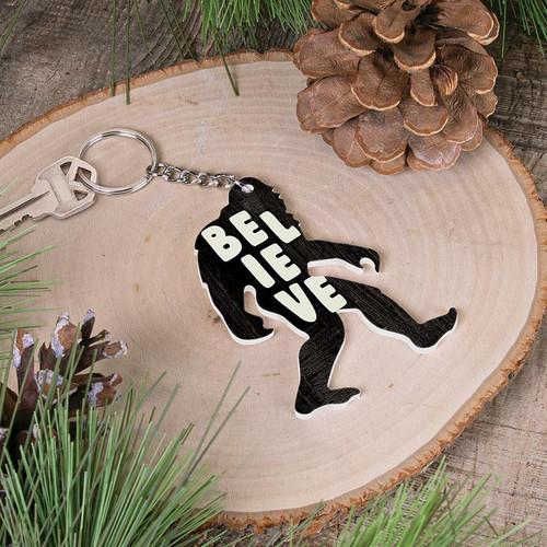 p. graham dunn Lake & Lodge Collection Key Chains - Believe Bigfoot