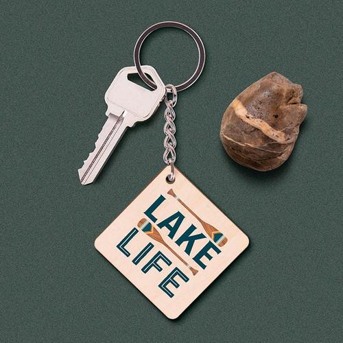 p. graham dunn Lake & Lodge Collection Key Chains - Lake Life