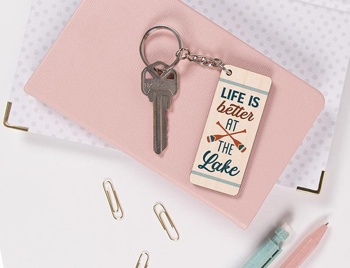 p. graham dunn Lake & Lodge Collection Key Chains - Life Is Better