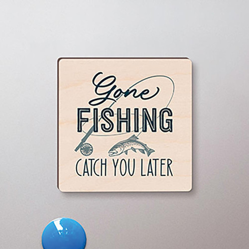 p. graham dunn Lake & Lodge Collection Magnet - Gone Fishing