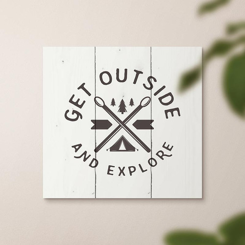 p. graham dunn Lake & Lodge Collection Pallet Sign - Get Outside