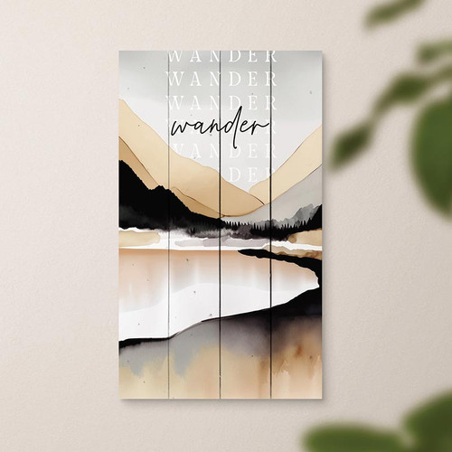 p. graham dunn Lake & Lodge Collection Pallet Sign - Wander