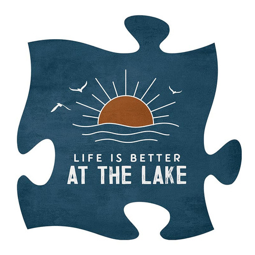 P. Graham Dunn Lake & Lodge Collection Puzzle Pieces Decor - Life Is Better