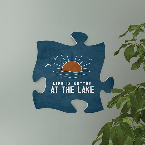 p. graham dunn Lake & Lodge Collection Puzzle Pieces Decor - Life Is Better